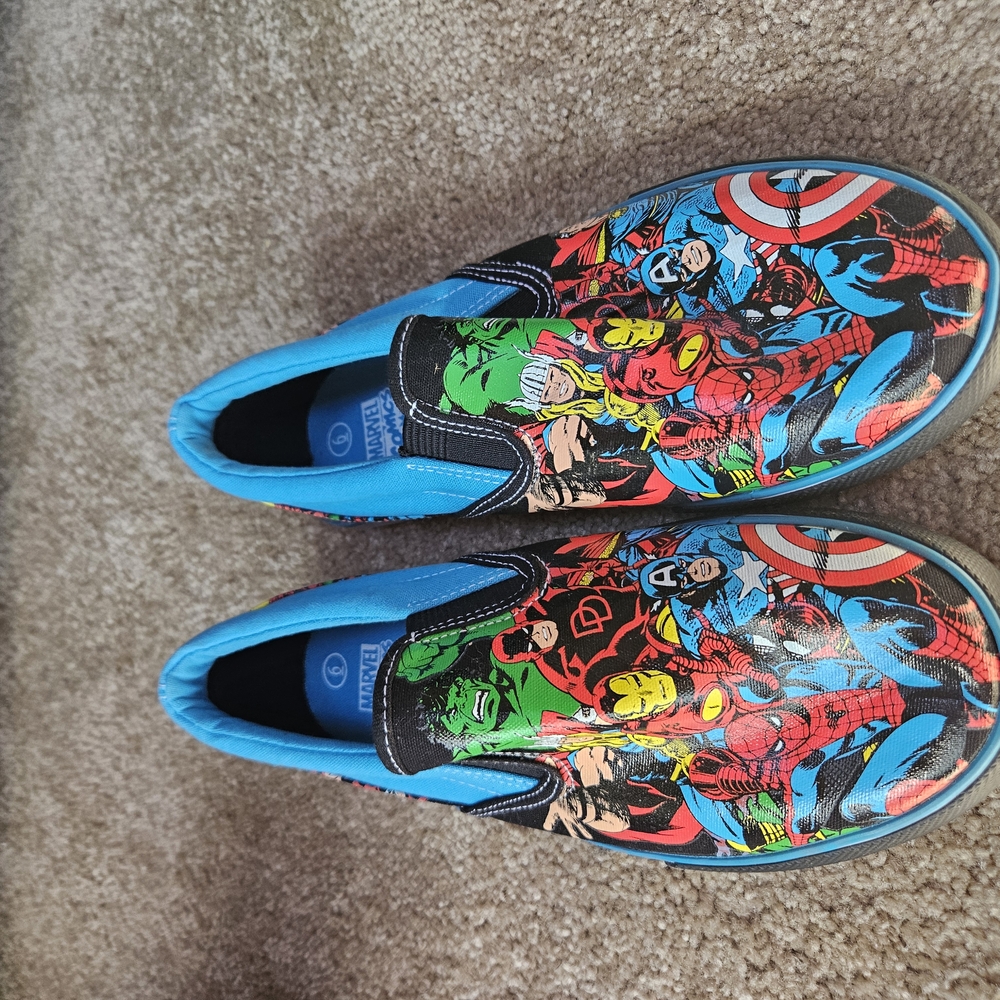 Marvel Slip-On Shoes - Blue and Black